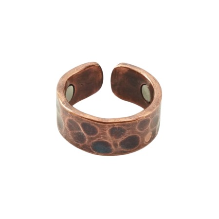 Miedziany patynowany pierścionek młoteczkowany ORIENT.jpg