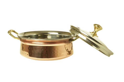 Przejdź do produktu Indyjski garneczek Handi z miedzi i stali szlachetnej 375 ml GISANE OUTLET