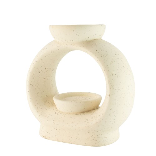 Przejdź do produktu Ceramiczny Kominek Zapachowy Zen - Owalny Kamyk - Kremowobiały