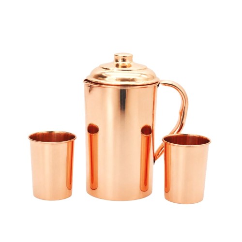 Przejdź do produktu Miedziany zestaw CLASSIC dzbanek 1500 ml + 2 kubki 250 ml Cu29 
