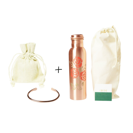 zestaw-róża-butelka-miedziana-i-bransoletka